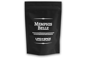 Life of Spice Memphis Belle BBQ Rub | All Purpose Meat Rubs and Seasoning, for Meat, Fish and Veg | 60g Pack with Recipe Card | Paprika, Mustard and Chipotle | Authentic Tennessee BBQ Rubs and Spices