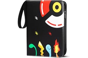Scrapbook for Pokemon Cards, 50 Pages 400 Pockets Trading Card Album, Portable Waterproof PU Card Holder Book Folder Book Trading Card Albums for Collectors WB4