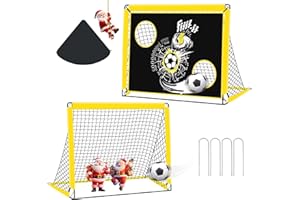 EXTFANS Porteria de Futbol para Niños, Plegable Porterias de Futbol, con Bolsa de Transporte y 4 Clavos Molidos, Ideal para Juegos Exterior