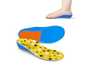 Popzoom Solette ortopediche per bambini, soletta ortopedica per scarpe per bambini per piedi piatti, speroni del tallone, fascite plantare