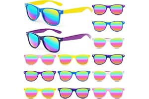 OPUHOHR 12 Pack Kids Polarized Sunglasses for girls boys, Toddler Sunglasses for Kids Age 3-8, Neon Sunglasses for Kids Party