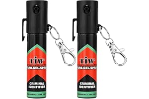 FARB-GEL-SPRAY Farbgel Self-Defence Spray with Keychain. Official Police Supplier, TW1000. UK Legal Pepper Spray Alternative. 20mL spray with Red Criminal Identifier Dye. For Women and Men.
