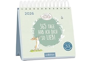 Postkartenkalender Weißt du eigentlich, wie lieb ich dich hab? 2026: 365 Tage hab ich dich so lieb! | Wochenkalender 2026, 53 Postkarten für Lieblingsmenschen