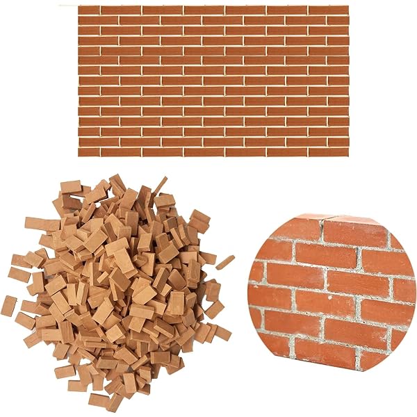 Accessoire Maison Poupée Mini Briques DIY - 420 Pièces - Échelle 1:35 - Rouge - Décoration Maison De Poupée Materiel Maquette Architecture Accessoire Maison Poupée Mini Briques DIY - 420 Pièces - Échelle 1:35 - Rouge - Décoration Maison De Poupée Materiel Maquette Architecture