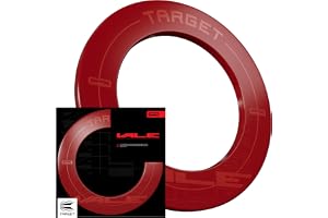 TARGET Darts Vale darttavla surround | darttavla skyddsring, kompatibel med alla stålspetsar darttavlor, röd dart-omgivningar