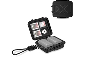 KIORAFOTO Portable Camera Battery Memory Card Storage Case for 3 SD Card,4 CFexpress Type-B/XQD Cards,2 Camera Batteries,Compact Cameras Battery Holder Box for Nikon EN-EL15 EN-EL14