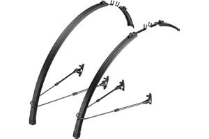Flinger Unisex's Race Pro Road Bike Mudguard Set, Black, 700x18-32c