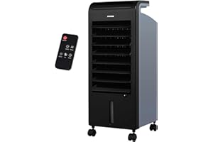 ‎SYNTROX GERMANY Syntrox Germany 4-in-1 air cooler, humidifier, air freshener and fan with touch panel and remote control, air flow 900 m3/h, AC-80W-5L