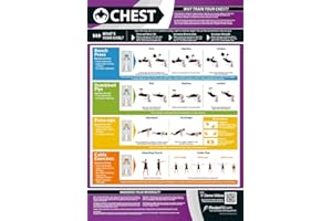 POSTERFIT Chest Exercise | Full Chest Workout | Improves Strength Training | Laminated Gym and Home Poster with Online Video Training Support | Size - 594mm x 420mm (A2) | Improves Personal Fitness!
