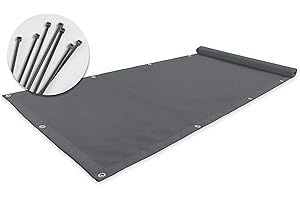 Market-Alley Balkon Sichtschutz mit Kabelbinder und Ösen Balkonabdeckung für Balkon Terrasse Balkonverkleidung wetterfester Balkonumspannungen (405 Graphit ; 6,1m x 0,75m ; BxH)