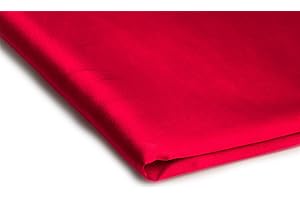 ORIENT FASHION Tissu Satin Mince Extensible 50 x 150 cm (Rouge Nr 12)