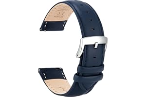 OTTOODY Leather Watch Straps Quick Release, Elegant & Soft Top Grain Genuine Leather Watch Strap for Men Women, 22mm 21mm 20mm 18mm 16mm Replacement Bands for Watch & Smartwatch