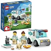 LEGO&reg; City Veteriner Kurtarma Aracı 60382-4 Yaş ve &Uuml;zeri &Ccedil;ocuklar i&ccedil;in Evcil Hayvanlı Oyuncak Yapım Seti (58 Par&ccedil;a)
