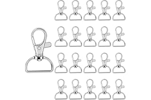 AUGSHY 30 Stück Schlüsselanhänger Karabinerclip, Premium Haken Metall D Schlüsselringe (2cm Innenbreite)