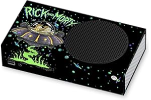 Head Case Designs Offizielle Rick and Morty Der Space Cruiser Grafiken Vinyl Haut Gaming Aufkleber Abziehbild Abdeckung kompatibel mit Xbox Series S Console