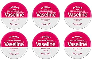 Vaseline Lip Therapy Petroleum Jelly 20g with Rose & Almond Oil ROSY LIPS x 6 Tins