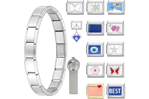 Infiher italian charm bracelet set-9mm,Geschenk für frauen mama,italian charms,Abnehmbar Italienisches Charm