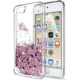 LeYi Case for iPod Touch 7th/6th/5th Generation with HD Screen Protector, Glitter Liquid Quicksand Flow Luxury Clear Transpar