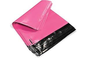 JeeJaan® 50 Pink Large Parcel Bags 17" x 22" (432 x 558mm) Strong Self Seal Postage Bags Waterproof and Recyclable Large Envelopes Ideal for Shipping