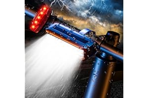 VirtuDrill Fahrradlicht Set,2000 Lumen StVZO Zugelassen LED Fahrrad Licht USB Aufladbar, Aluminium Ultraleicht Fahrradbeleuchtung, IPX5 Fahrradlampe, Fahrradlicht Vorne für Mountainbike