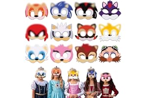 Ainvliya Masques de fête, masques d'anniversaire, décoration de fête pour enfants, mascarade, cosplay, carnaval, Noël