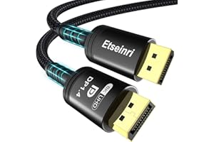 Etseinri Kabel DisplayPort 2M, Certyfikowany Kabel Display Port 1.4, Kabel DP 8K 60Hz 4K 165Hz 144Hz 2K 240Hz, 32.4Gbps, HDR, DSC 1.2, G-Sync & FreeSync Gaming Monitor Projektor HDTV
