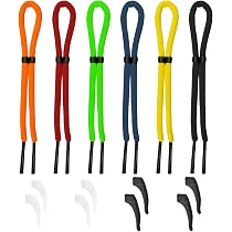 Lot de 6 chaînes de lunettes de soleil colorées pour homme et