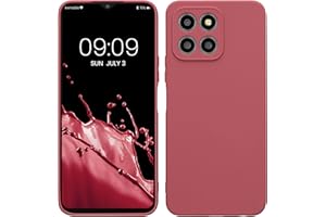 kwmobile Carcasa Compatible con Honor X8 5G / X6 / 70 Lite 5G Funda - con Bordes elevados - Apto Carga inalámbrica - Rosa Oscuro Mate