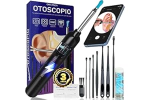 ONLYNDS® SÚPER Otoscopio Cámara PREMIUM Con 6 LED + 21 Puntas De Silicona + 10 Toallitas Limpieza | Endoscopio Limpiador De Oidos Cera WIFI | Limpiador Oidos Adultos | Compatible ANDROID e IOS