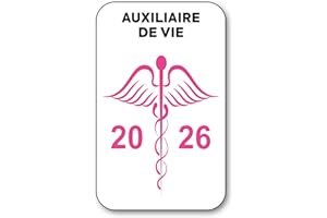 SIGNAL SAFETY Autocollant Sticker - Vignette Caducée 2026 pour Pare Brise en Vitrophanie - V8 Auxiliaire de Vie