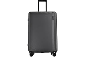 GinzaTravel Hartschalen Koffer Trolley Mittelgroß ABS Material Reisekoffer 4 Rollen Leicht Handgepäck Koffers mit TSA Schloss für Reisen (Grau Extra Mittelgroß Koffer)