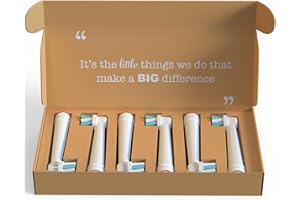 The Little Eco Company Recyclable Oral-B Compatible Toothbrush Head Set FREEPOST Recycling Service 6 Pack | Electric Toothbrush Head | Deep Clean & Polish Set