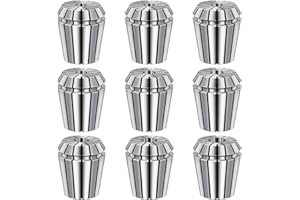 YOFULY Juego de pinzas ER25, portabrocas, pinza ER25 de 3-6 mm, 8 mm, 10 mm, 12 mm, 14 mm, 16 mm, pinza de resorte ER-25 para máquina de grabado CNC y portaherramientas de torno de fresado, 9 piezas