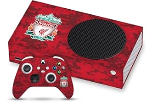 Head Case Designs Officially Licensed Liverpool Football Club Crest Red Camouflage Art Vinyl Sticker Gaming Skin Decal Cover Compatible With Xbox Series S Console and Controller Bundle