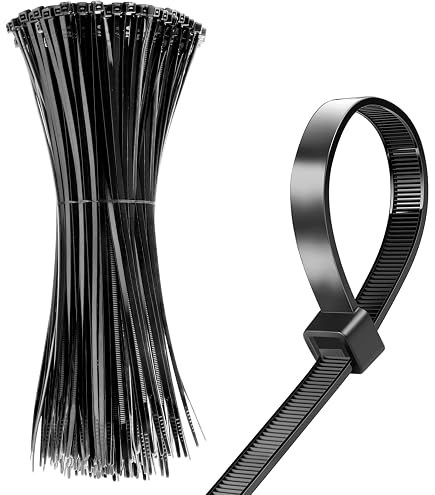 100 Stück Kabelbinder Schwarz, 3,6 X 250 Mm – Robuste Kunststoffbinder Zum Befestigen, Bündeln & Sortieren