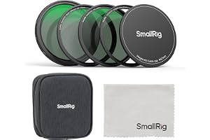 SMALLRIG 5-in-1 Magnetic 67mm Lens Filter Kit: VND + CPL + Black Mist 1/4 + Threaded Adapter Ring + Magnetic Lens Cover + Sto