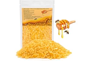 TRINIDa Beeswax Pellets 200g, Yellow Bees Wax for DIY Candles, Beeswax for Candle Making, Skin, Body, Face, and Hair Care, Lotions, DIY Creams, Lip Balm and Soap Making Supplies