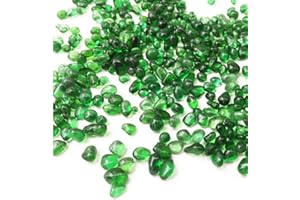 XIZHI 1 libra de arena de grava de roca natural decorada para peces, tortugas, paisaje inferior o plantas en maceta, decoración de jardín, guijarros (verde)