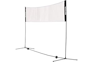 ‎METEOR Siatka do badmingtona Składana siatka na zewnątrz do Tenisa Siatkówki plażowej Regulowana wysokość z pokrowcem do przenoszenia do ogrodu METEOR