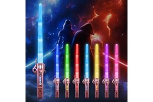 Moocuca Sabre Laser, Sabre Laser RGB 7 Couleurs Modifiables, Lightsaber pour Enfants, LED Sabre Laser Enfant Adulte, Lightsaber avec Son pour Noël, Halloween et Anniversaire