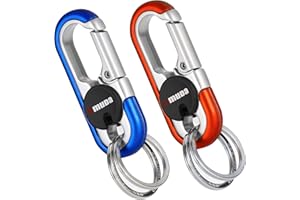 ‎THLEVEL Thlevel Schlüsselanhänger Karabiner Auto Schlüsselanhänger Rostfreier Stahl mit Schlüsselringe
