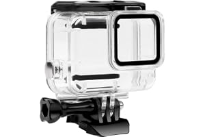 FitStill Vattentätt höljes-fodral för Go Pro HERO 7 vit och silver, skyddande 45 m undervattens dyk-fodral Skal med fästes tillbehör för Hero7 actionkamera