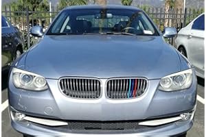 JKGROUP Clip -In Grill Inserts Grille Cover Stripes compatible with E92 E93 LCI Coupe Series 3 10-13 13 Beams Bars M Power Sport Tech Performance Styling Tuning