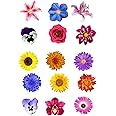 15 Mixed Summer Flower Edible Wafer Paper Cake Toppers Decorations
