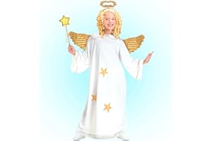 W WIDMANN MILANO Party Fashion - kostium dziecięcy aniołek, sukienka, aureola, Dzieciątko, Boże Narodzenie, karnawał