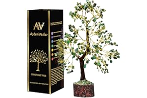 AstraVeda Green Jade Tree, Tree of Life, Crystal Tree, Feng Shui Tree, Positive Energy Tree, Meditation Gift, Crystals and Stones, Spiritual Items, 300 Beads
