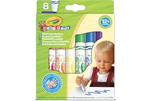 CRAYOLA Mini Kids - Kit di 8 Pennarelli Super Lavabili, Punta Arrotondata di Sicurezza, Colori Assortiti, Età consigliata: dai 12 mesi, 8324