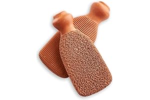 OMANA Natural Pumice Stone for Feet 2-Sided Handcrafted Made of Terra-Cotta Foot Exfoliator Scrubber Callus Remover File Dead Skin Exfoliation Home SPA Pedicure