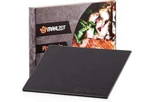 Mahlzeit Pietra refrattaria quadrata | piastra per pizza e tarte flambée 38 x 30 cm | Pietra in cordierite per barbecue, forno e grill a gas