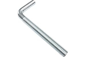 AERZETIX - Juego de 5 escarpias para atornillar de metal con rosca métrica M8x80mm - gancho angular - gancho en forma de L - alcayatas roscado de enganche - C48196